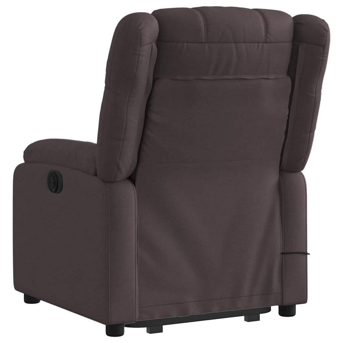 VIDAXL Fauteuil inclinable de massage Marron fonce Tissu