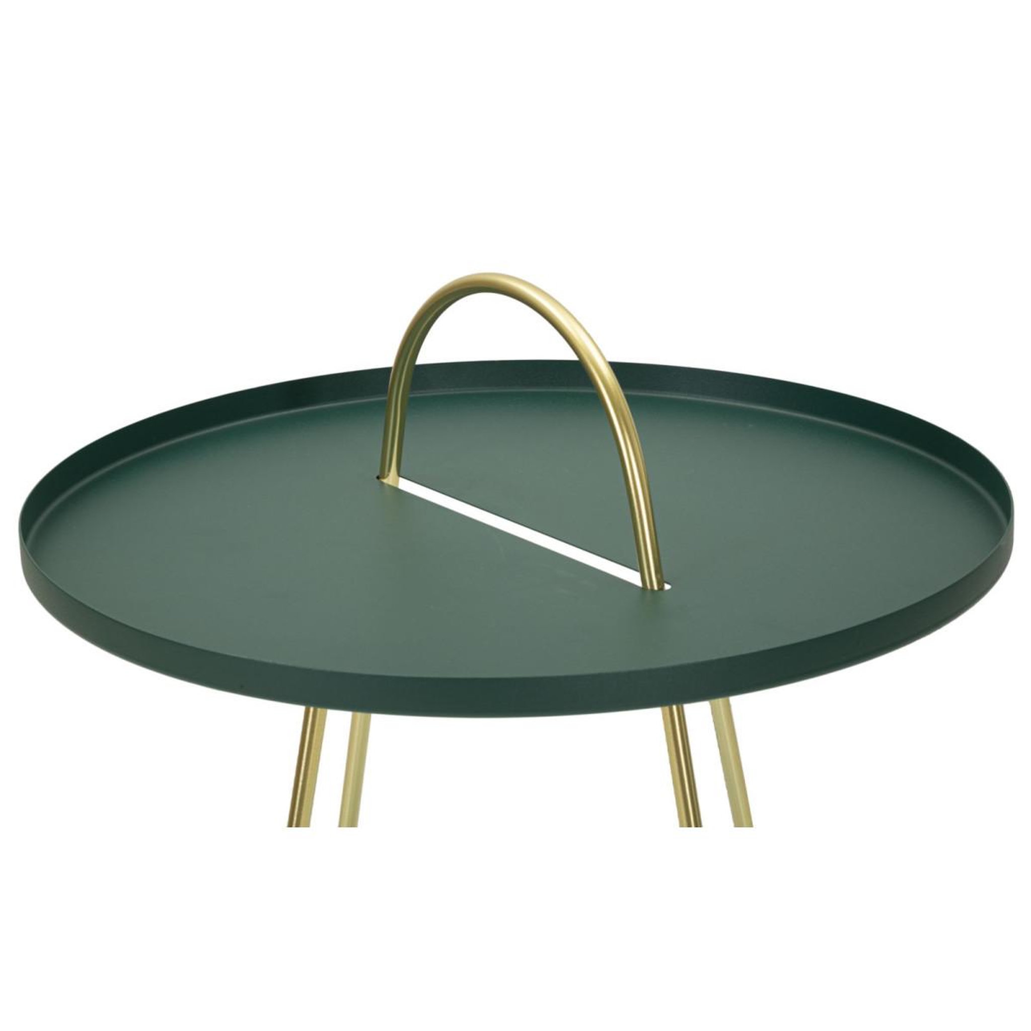Voir la diapositive 4 : Paris Prix Table d'appoint design  grent  59cm vert & or