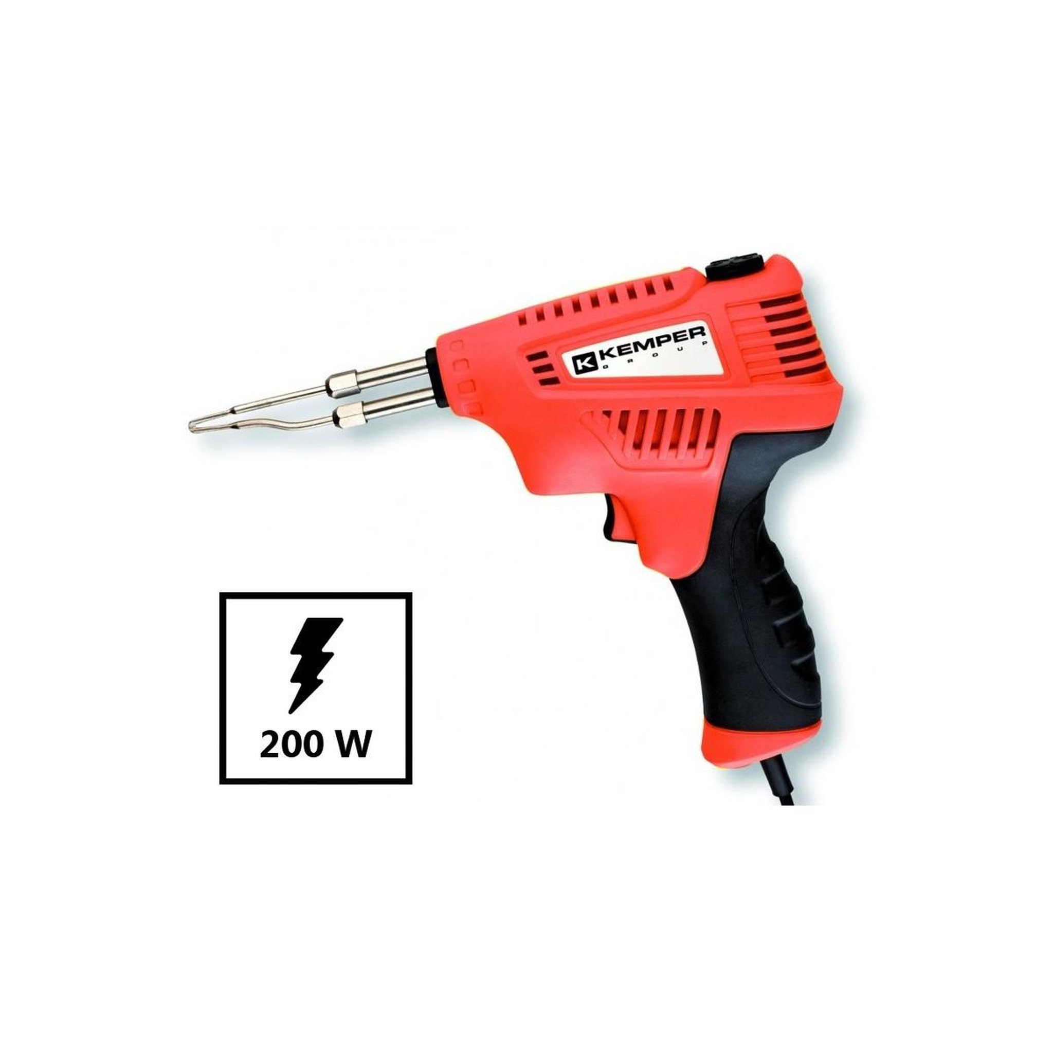 Voir la diapositive 6 : Kemper Pistolet à souder 200W- 230V Kit complet avec mallette, 2 pannes, pâte à souder, bobine d'étain Réglage 3 puissances KEMPER