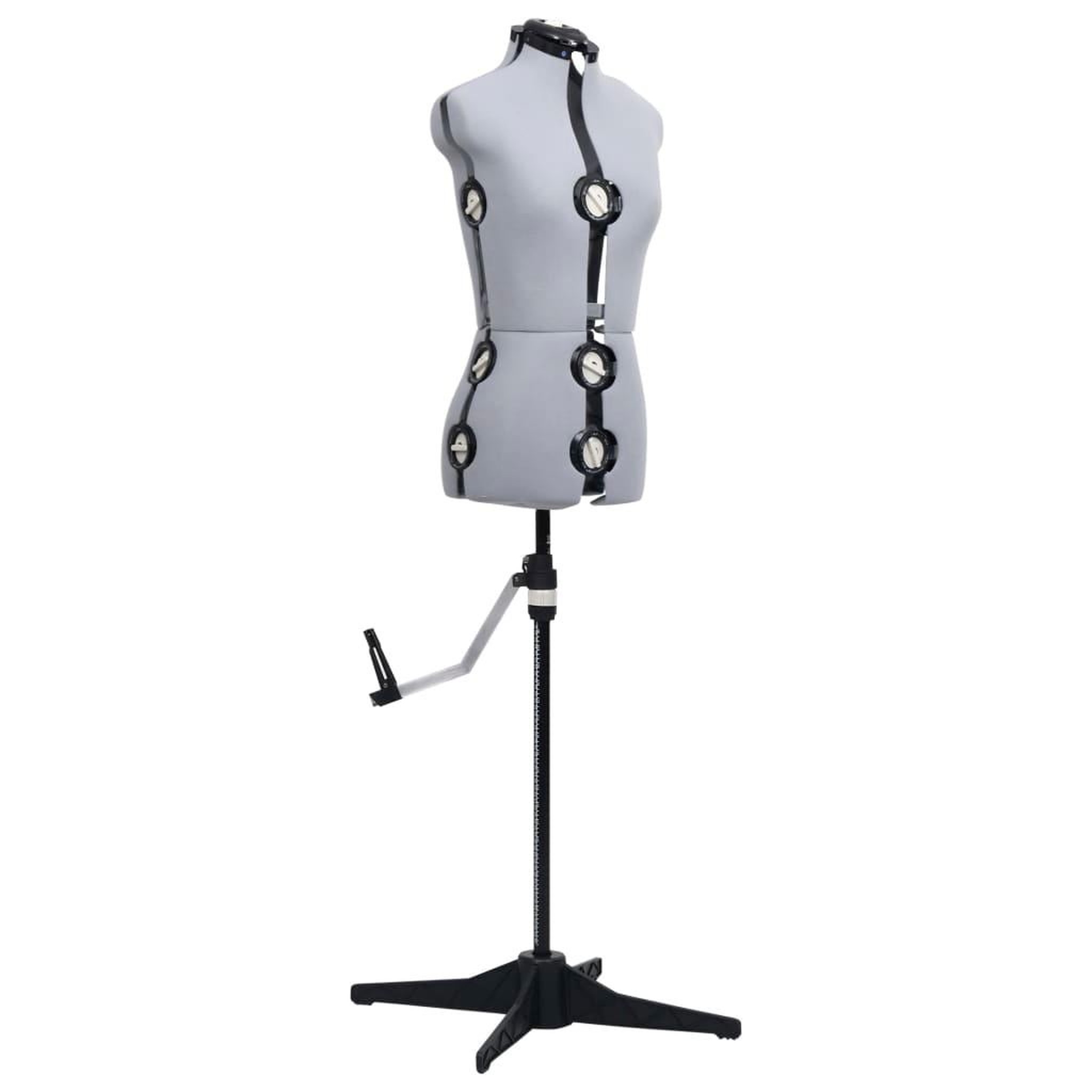 Voir la diapositive 2 : VIDAXL Mannequin de robe ajustable pour femme Gris S Taille 33-40