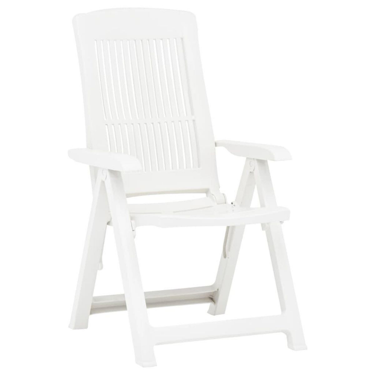 VIDAXL Chaises inclinables de jardin lot de 2 Plastique Blanc