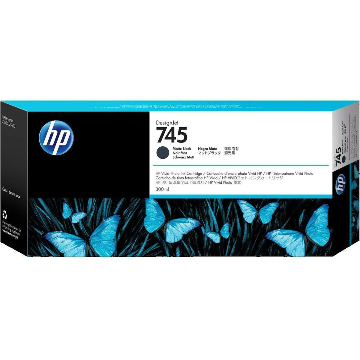 HP Cartouche d'encre HP 745 - 300 ml - haute capacité - noir mat - Original
