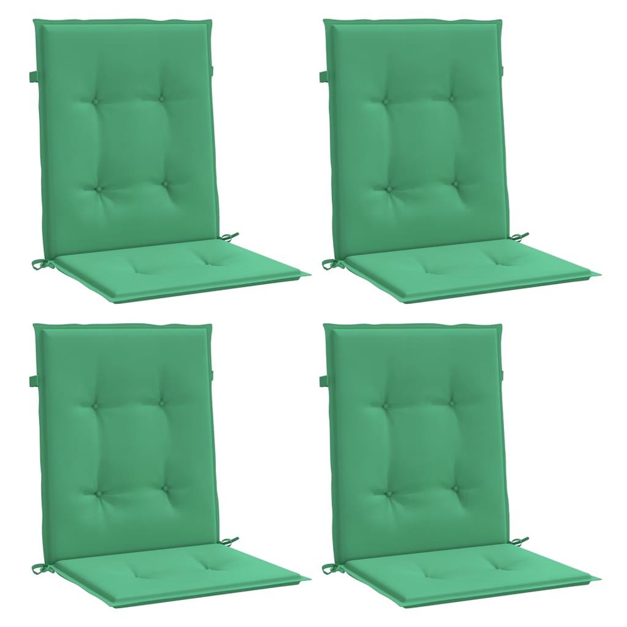 Voir la diapositive 3 : VIDAXL Coussins de chaise de jardin a dossier bas lot de 4 vert
