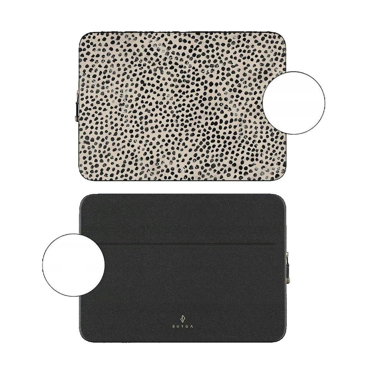 BURGAUD Housse ordinateur Burga Burga en cuir saffiano vegan Almond Latte