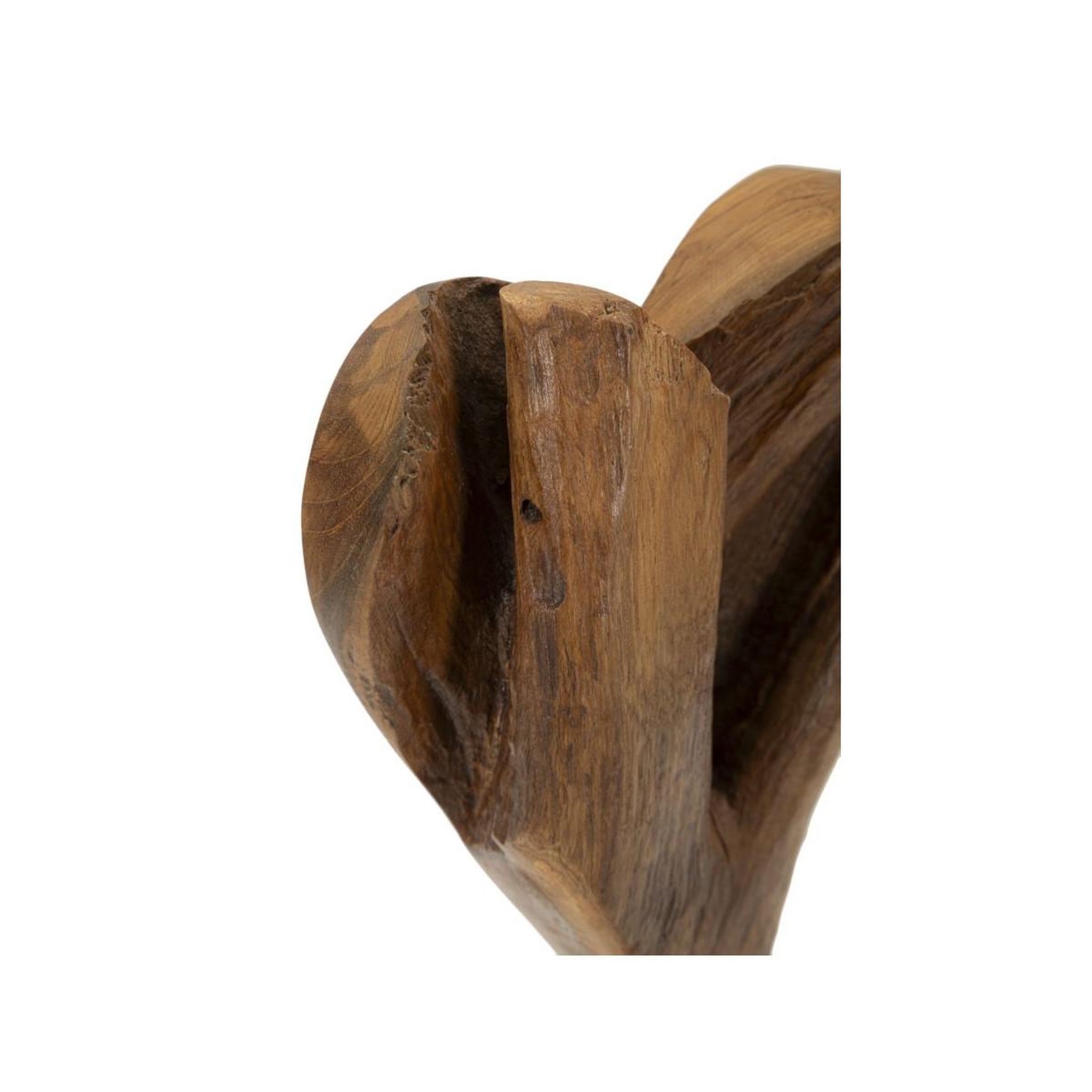 Voir la diapositive 5 : Paris Prix Objet déco en teck  cœur  35cm naturel