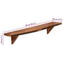 Voir la diapositive 6 : VIDAXL Etageres murales 2 pcs 90x20x18 cm Bois d'acacia massif