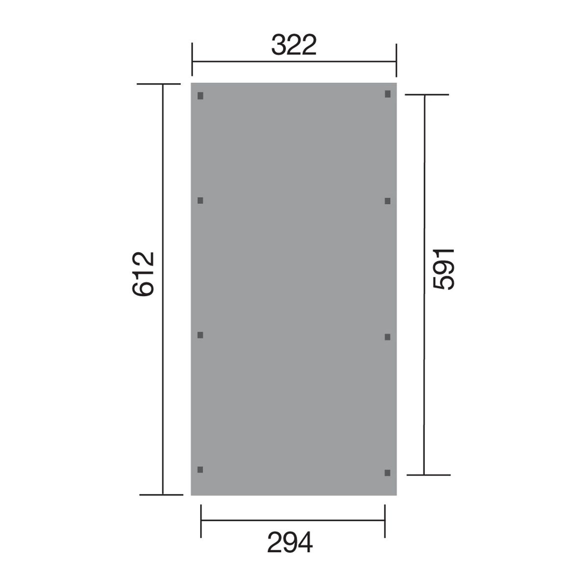 Voir la diapositive 3 : WEKA Carport - Bois traité autoclave - 19,7m² - 617 T2