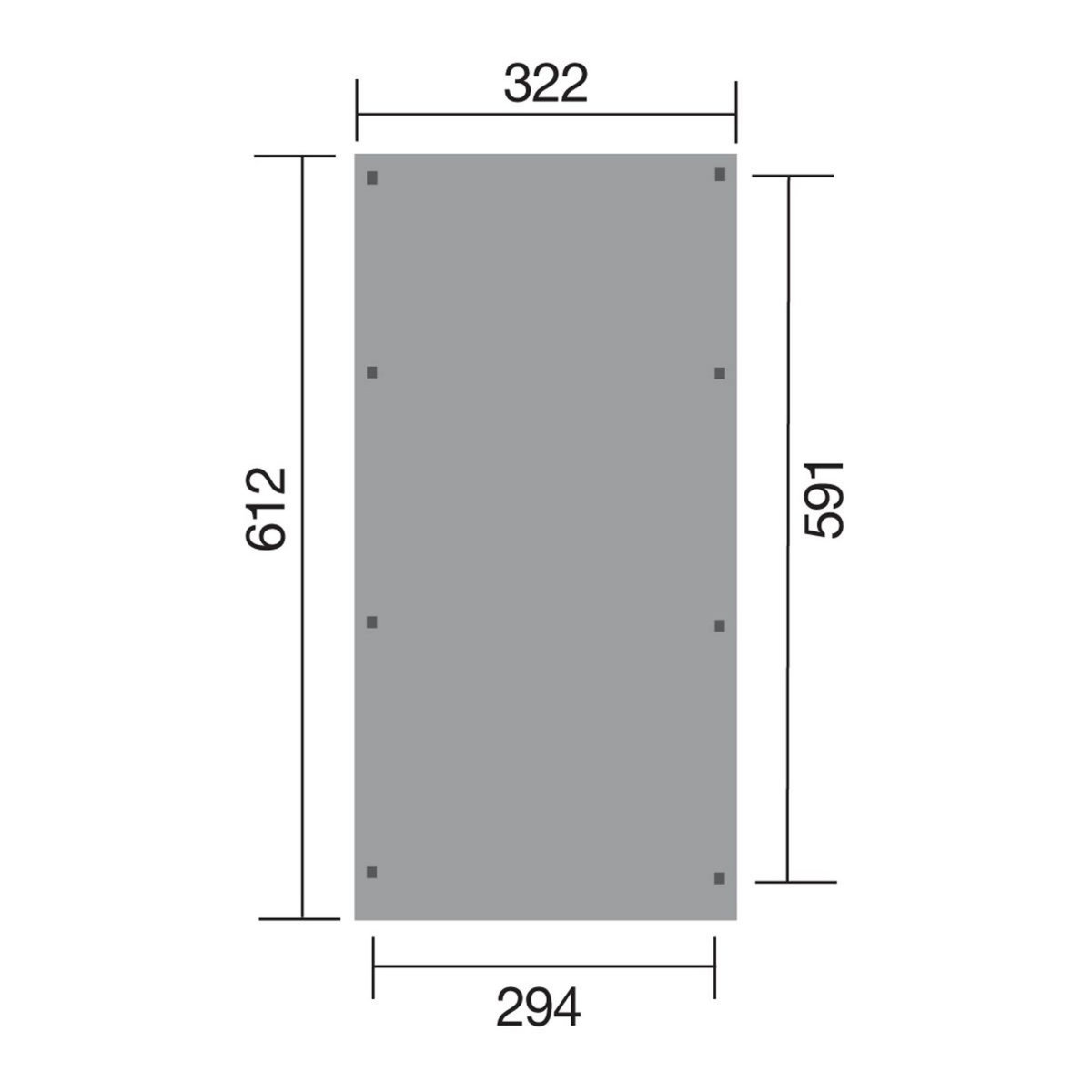 WEKA Carport - Bois traité autoclave - 19,7m² - 617 T2