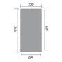 Voir la diapositive 3 : WEKA Carport - Bois traité autoclave - 19,7m² - 617 T2