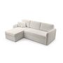 Voir la diapositive 2 : BEST MOBILIER Pocatello - canapé d'angle réversible 4 places - convertible avec coffre - en tissu bouclette