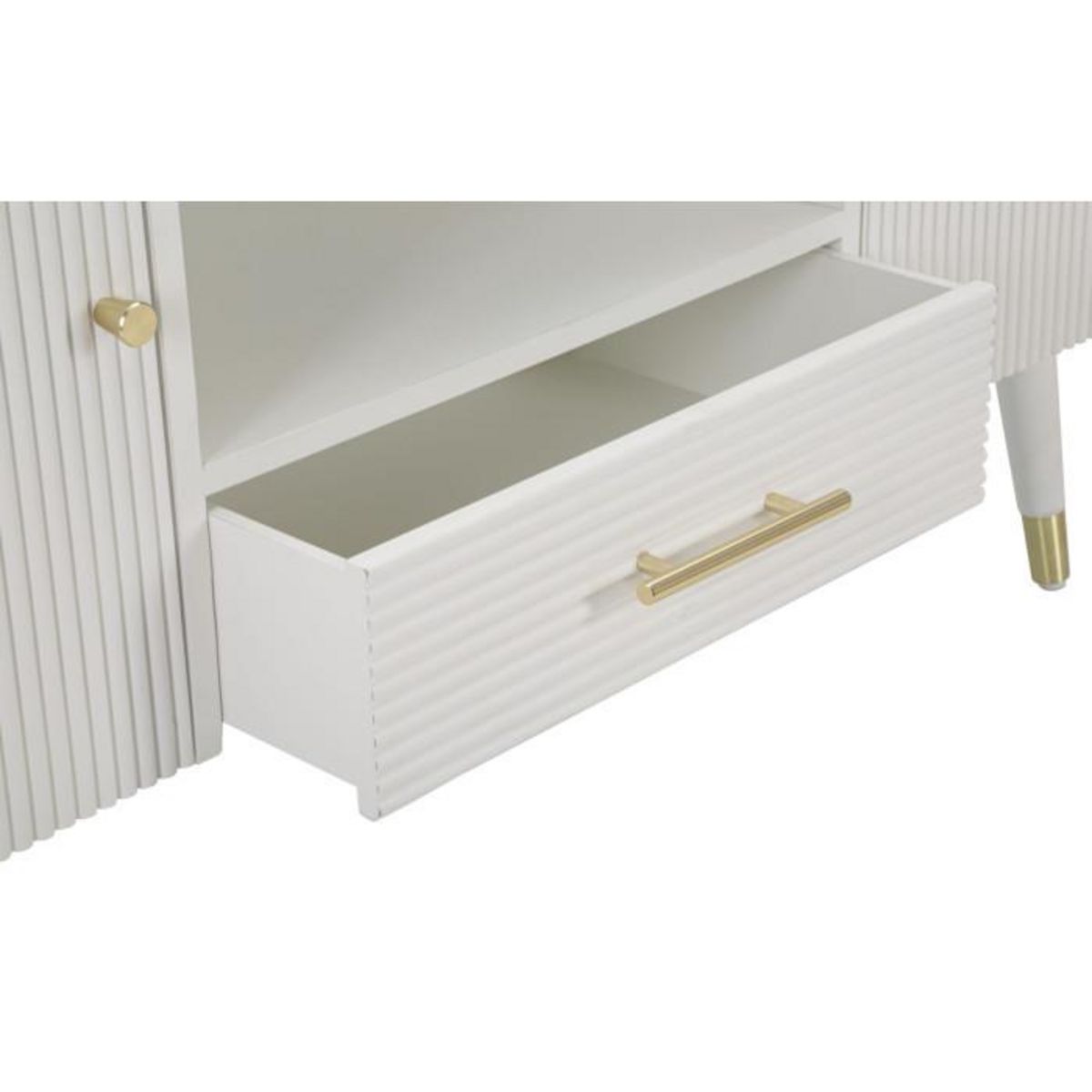 Paris Prix Meuble TV en Bois  Matera  117cm Blanc & Naturel