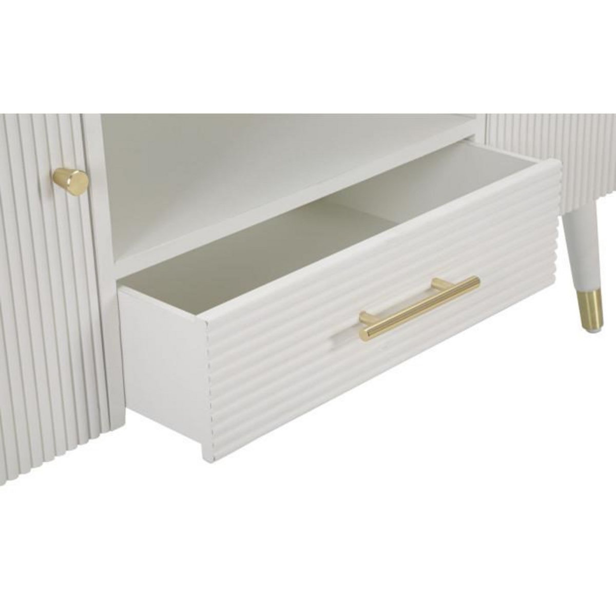 Paris Prix Meuble TV en Bois  Matera  117cm Blanc & Naturel