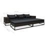 Voir la diapositive 6 : VIDAXL Salon de jardin 5 pcs avec coussins Resine tressee Gris