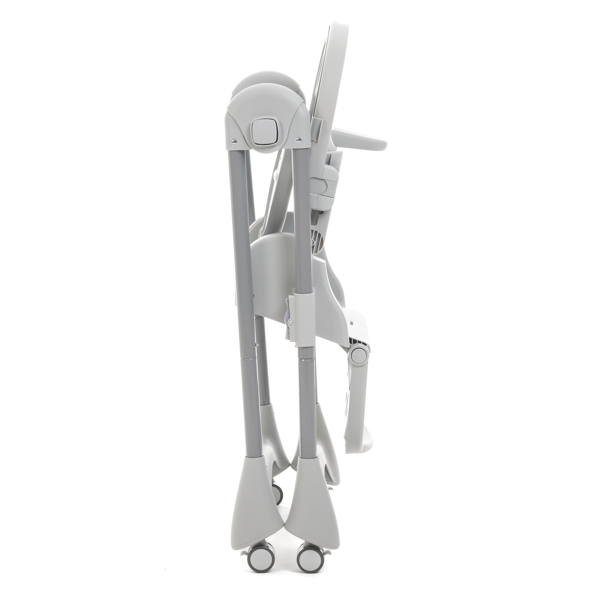 Voir la diapositive 6 : BEBELISSIMO Chaise haute évolutive bébé - Pliable - Compacte - Réglable hauteur - De 6 mois à 3 ans (15kg) - gris foncé - Bon Appetit