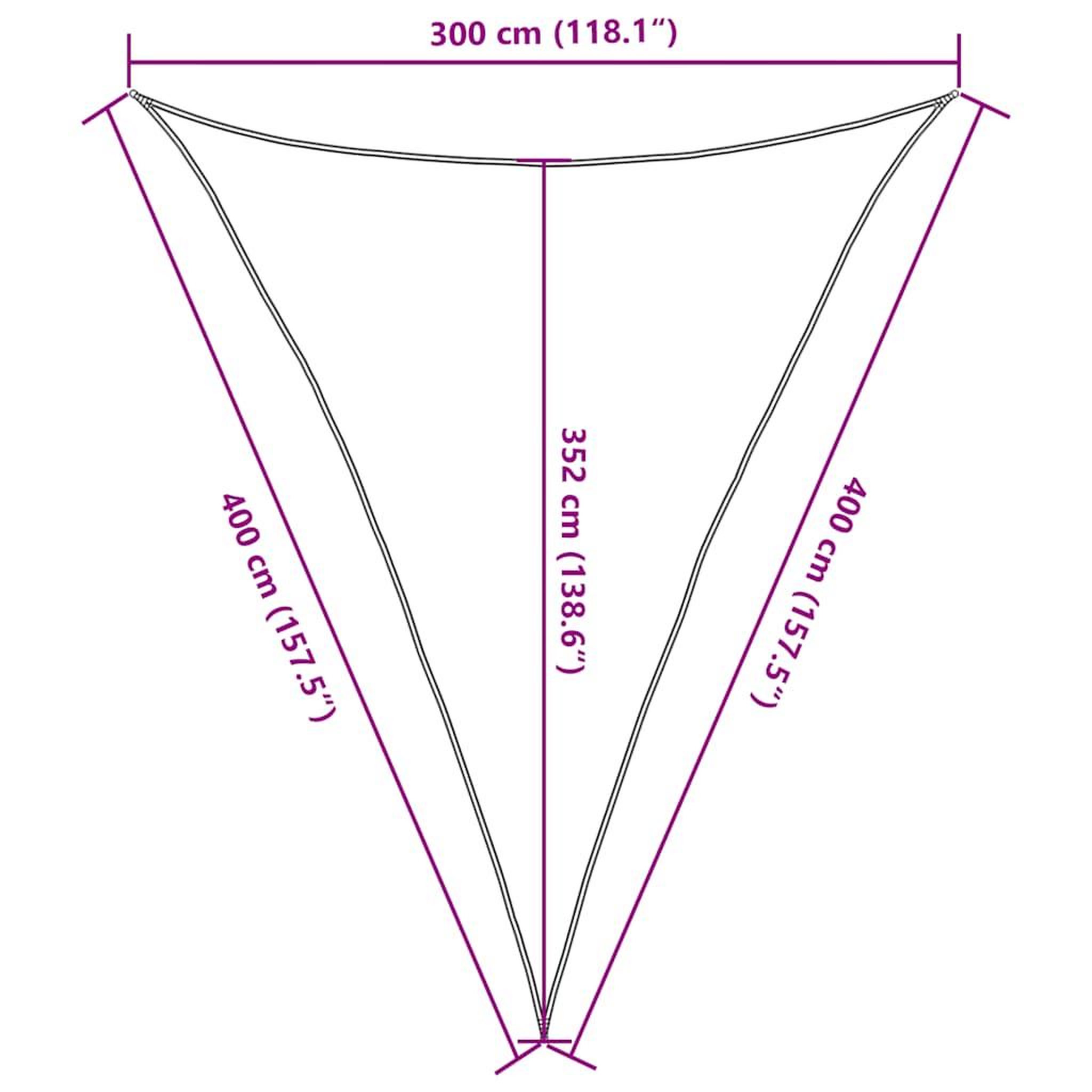 Voir la diapositive 6 : VIDAXL Voile d'ombrage 160 g/m^2 Taupe 3x4x4 m PEHD