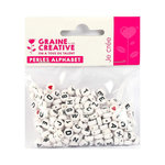 Graine créative Sachet de 250 Perles Alphabet Blanc
