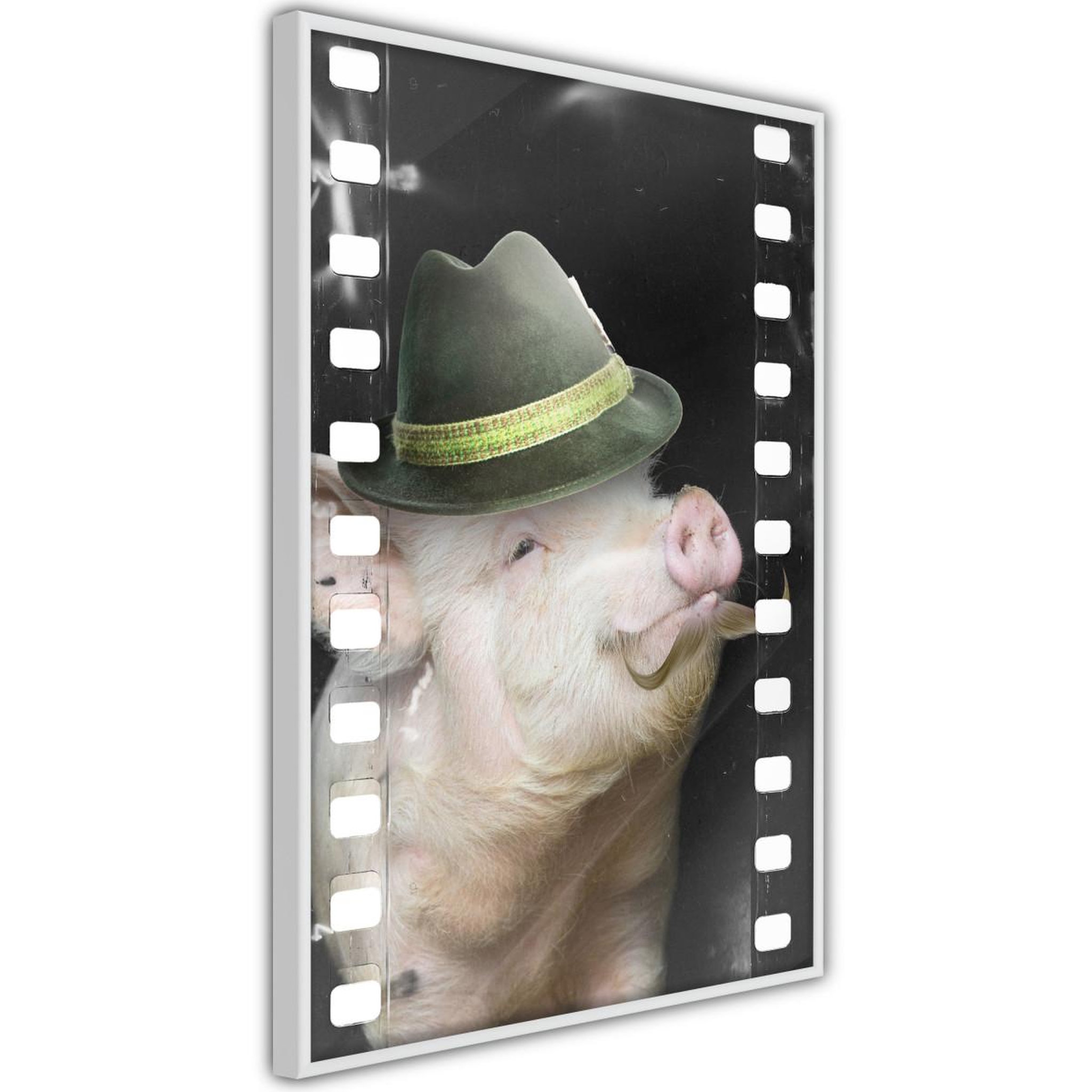 Paris Prix Affiche murale encadrée  dressed up piggy