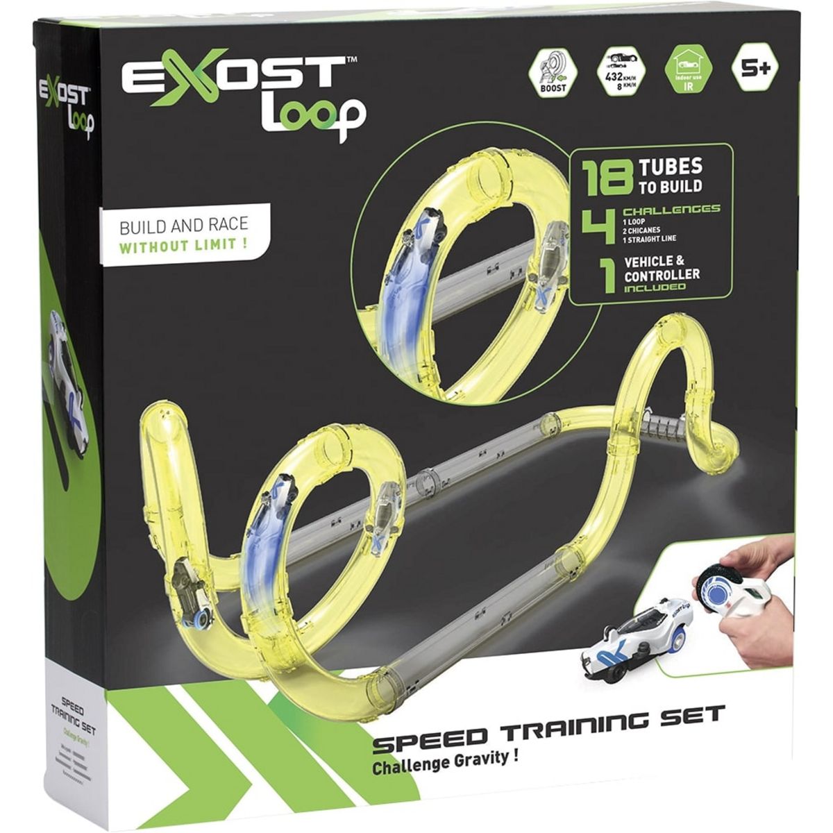 SILVERLIT Exost Loop - Circuit à tubes + 1 voiture télécommandée Speed Training Set