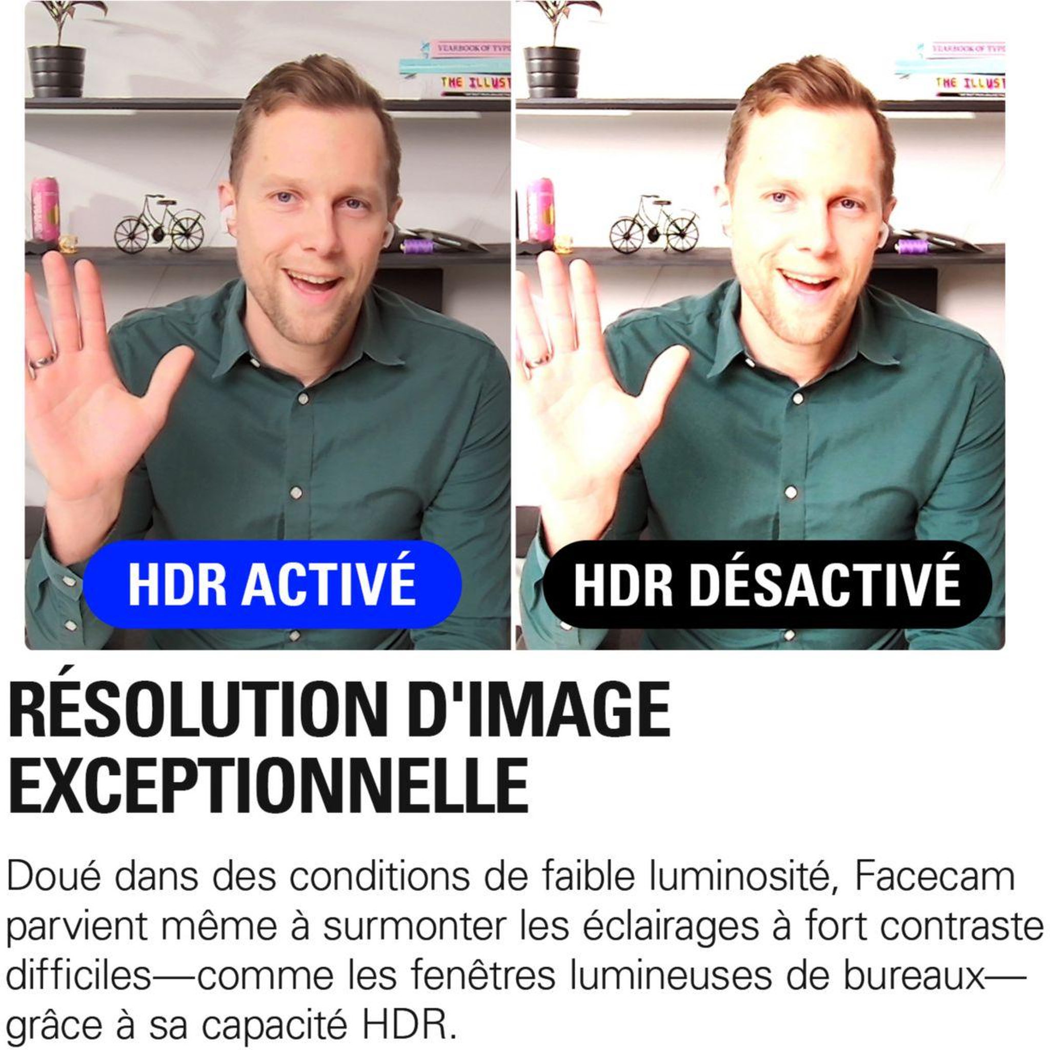 Voir la diapositive 4 : ELGATO GAMING Elgato Facecam MK2 webcam 1920 x 1080 pixels USB-C Noir