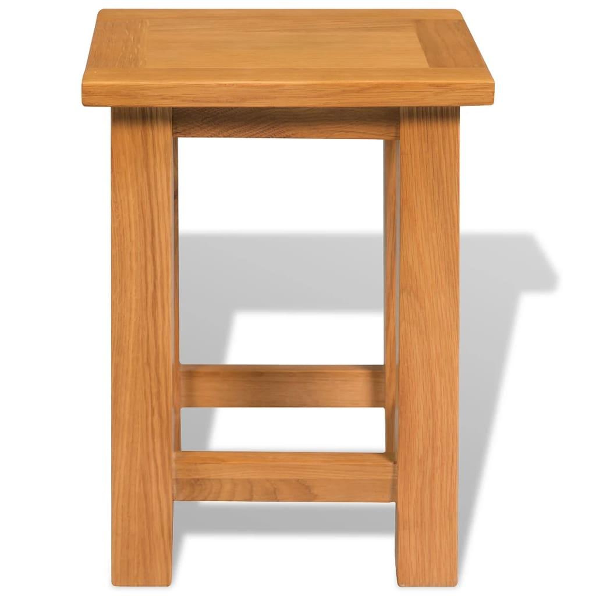 Voir la diapositive 2 : VIDAXL Table d'appoint 27 x 24 x 37 cm Bois de chene massif