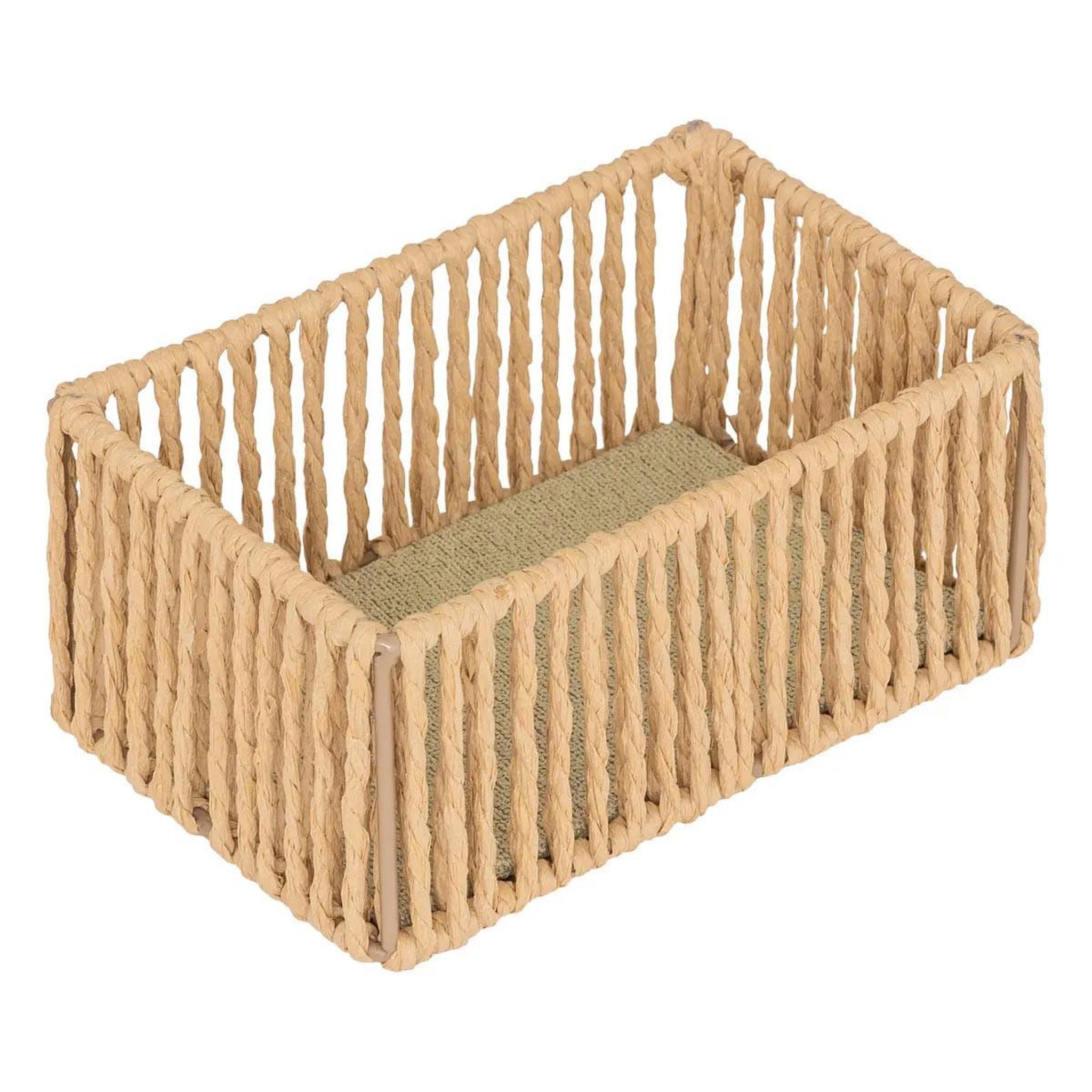 Voir la diapositive 4 : ATMOSPHERA Lot de 3 paniers rectangles  ali  26cm naturel