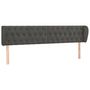 Voir la diapositive 2 : VIDAXL Tete de lit avec oreilles Gris fonce 203x23x78/88 cm Velours