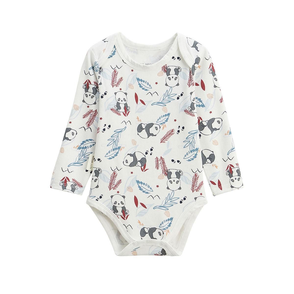 Petit Béguin Lot de 2 bodies bébé manches longues Tao