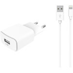 ESSENTIEL B Chargeur + câble 12W USB-A + Câble lightning 1M Blanc