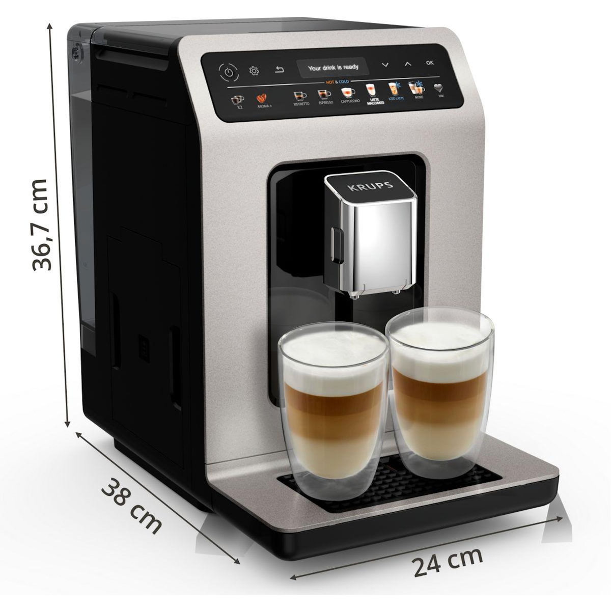 KRUPS Expresso Broyeur Evidence Hot & Cold EA898DF1