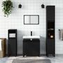 Voir la diapositive 1 : VIDAXL Armoire de salle de bain noir 30x30x190 cm bois d ingénierie