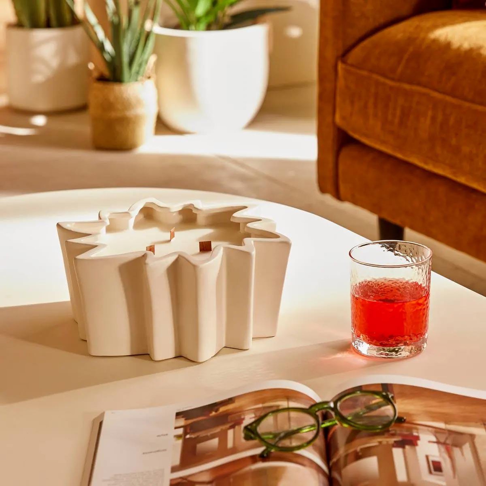 Voir la diapositive 4 : ATMOSPHERA Bougie parfumée en céramique  sienna  850g vanille ambrée