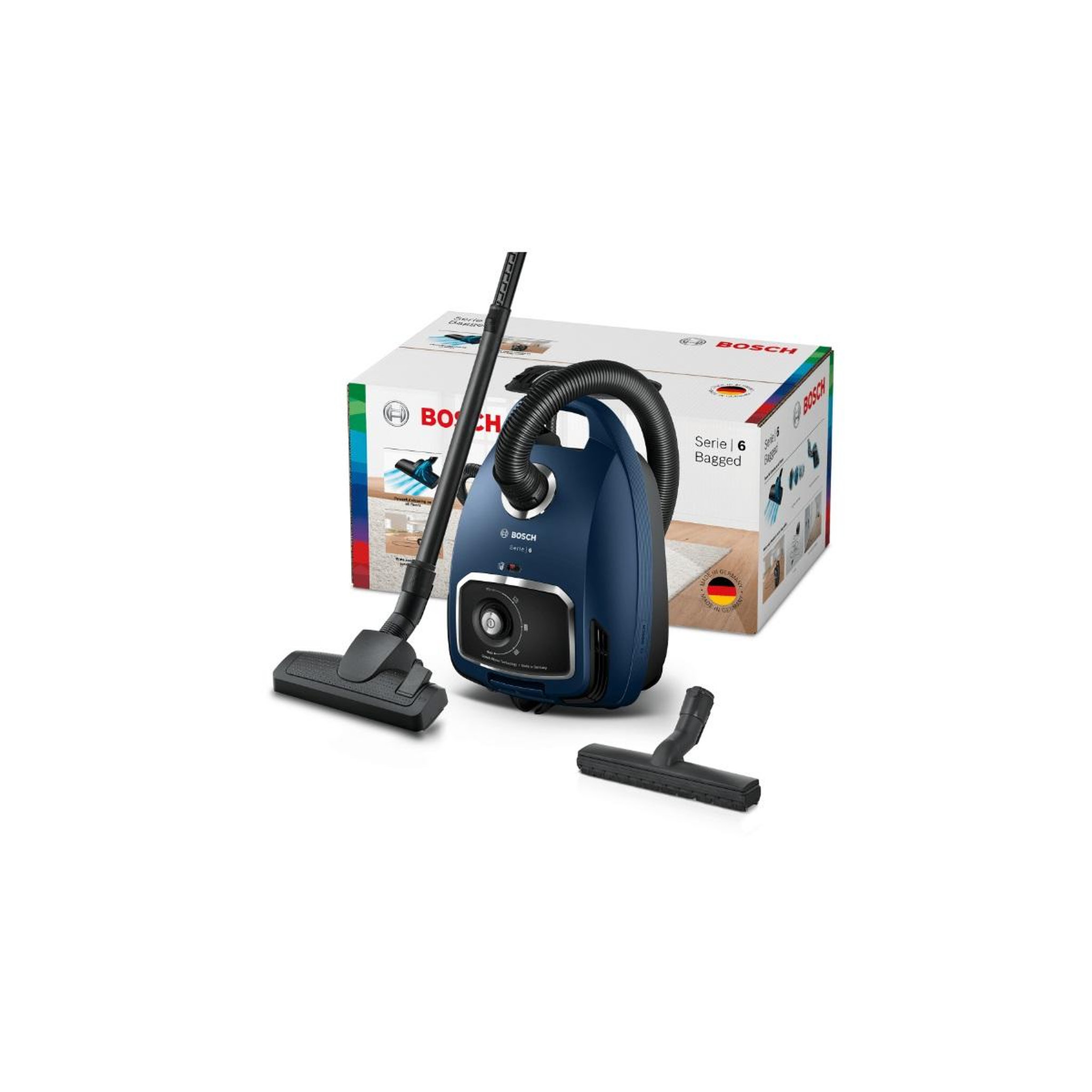 Voir la diapositive 5 : BOSCH Aspirateur traîneau 600w 75db bleu impérial - bgb6x300