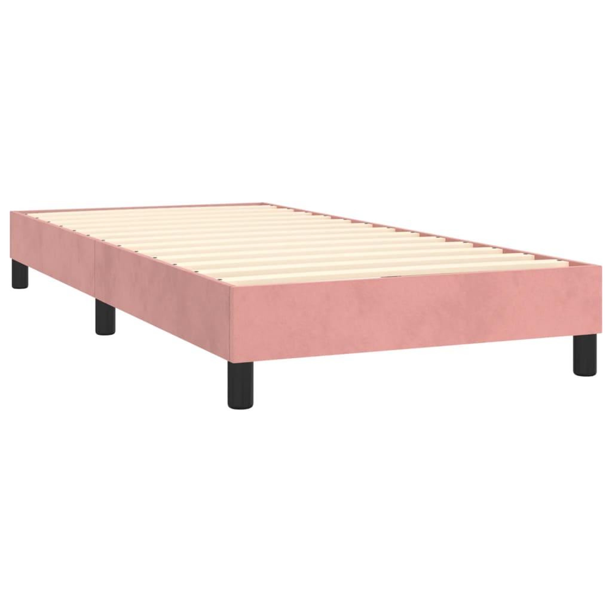 Voir la diapositive 4 : VIDAXL Cadre de lit sans matelas rose 100x200 cm velours