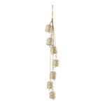 Paris Prix Suspension de Noël Perlée  7 Cloches  45cm Doré