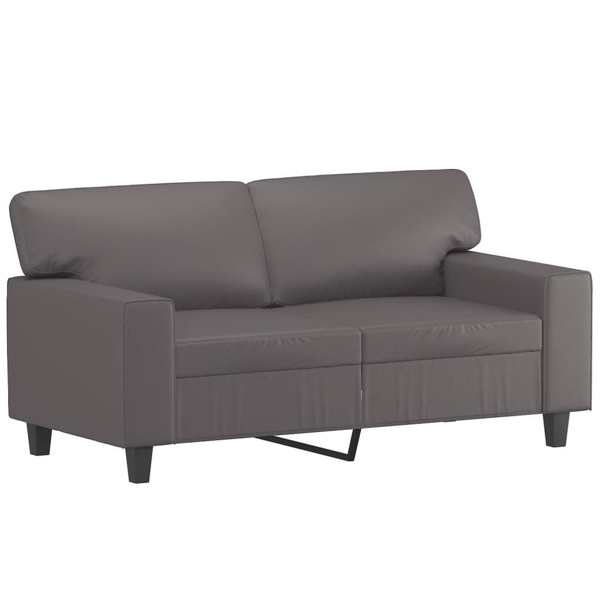 Voir la diapositive 3 : VIDAXL Ensemble de canapes 2 pcs avec coussins gris similicuir