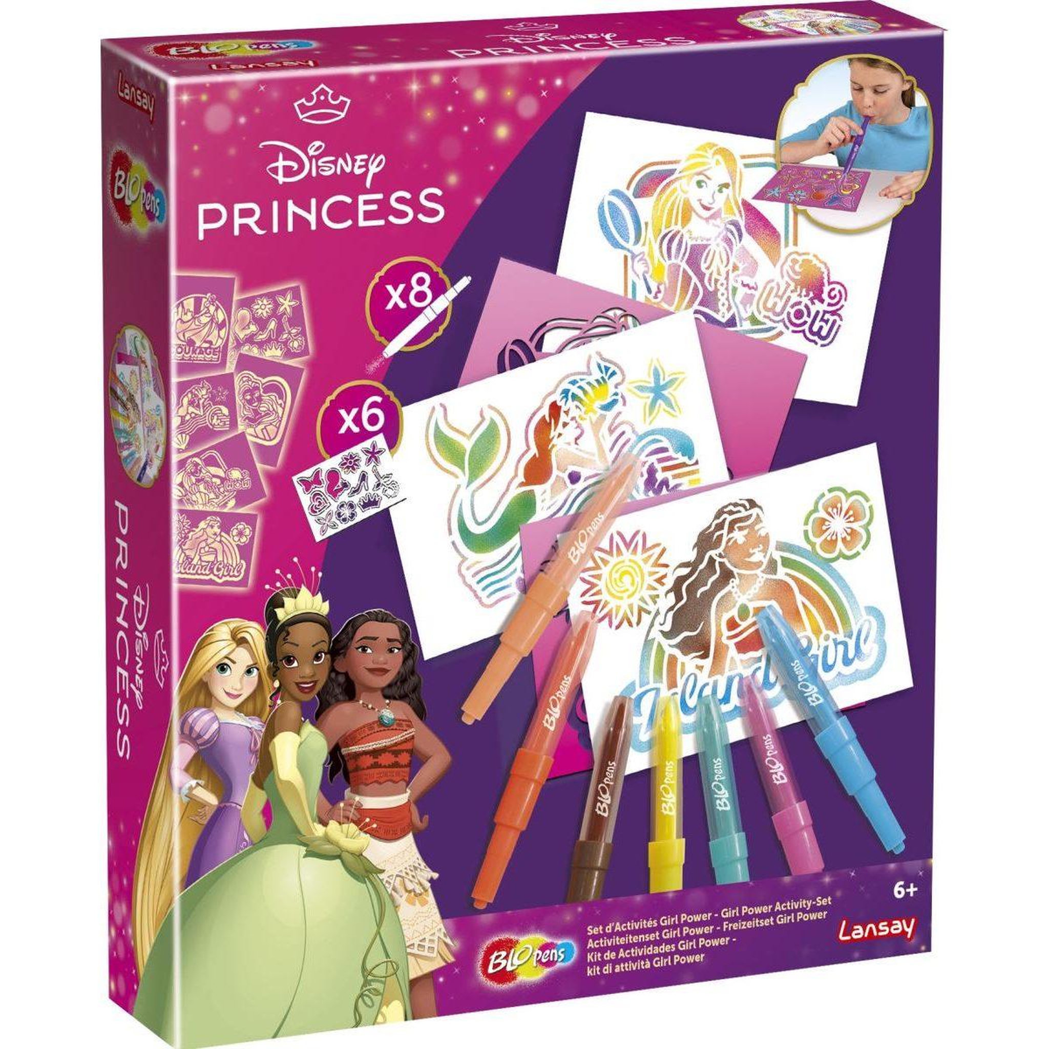 LANSAY Blopens - LANSAY - Disney Princess - 7 pochoirs - Des 5 ans