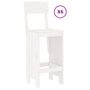 Voir la diapositive 3 : VIDAXL Ensemble de bar de jardin 7 pcs blanc bois de pin massif