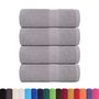 Voir la diapositive 2 : VIDAXL Serviettes de visage 4 pcs gris 30x30 cm 360 g m² 100% coton