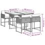 Voir la diapositive 6 : VIDAXL Ensemble a manger de jardin coussins 5 pcs melange beige rotin