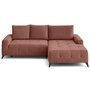 Voir la diapositive 1 : LISA DESIGN Rimini - canapé d'angle droit 4 places convertible avec coffre en tissu texturé