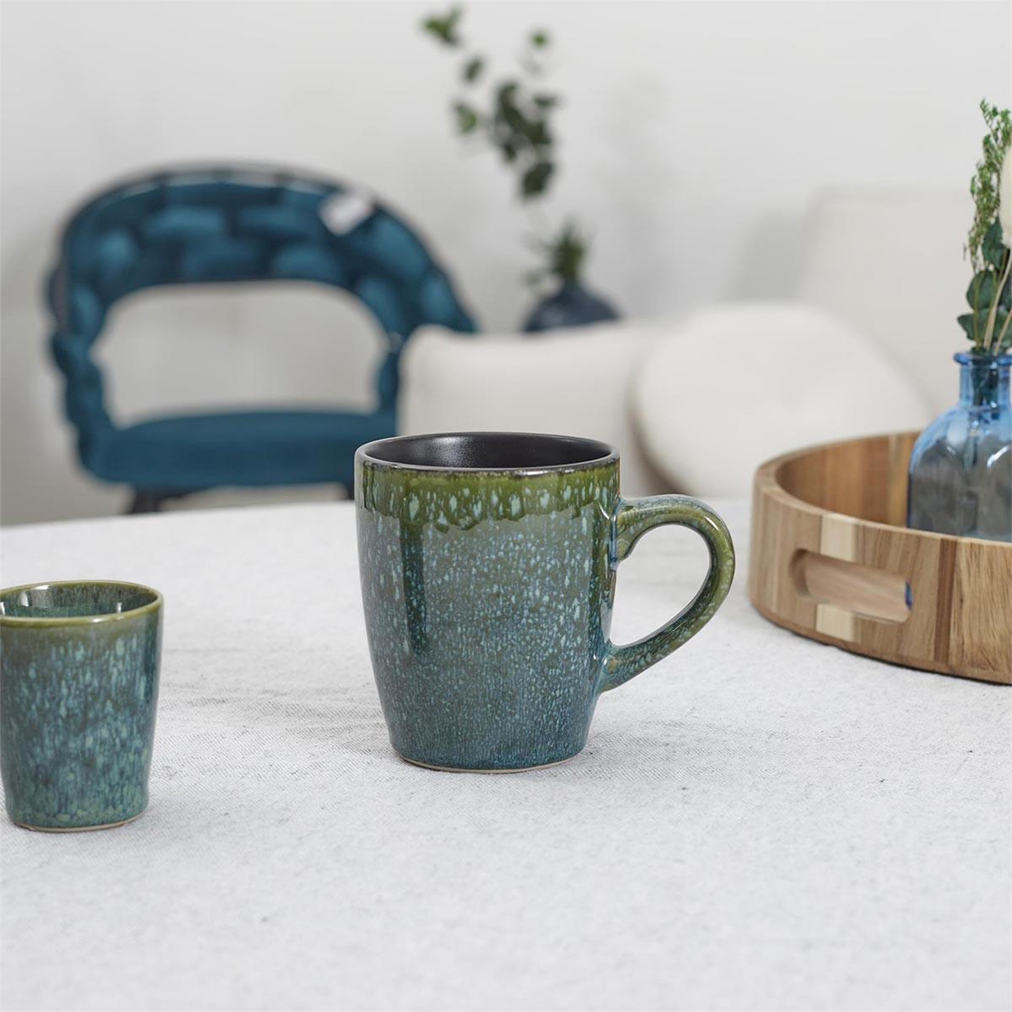 Voir la diapositive 4 : The Home Deco Factory Lot de 6 mugs  elia  30cl vert