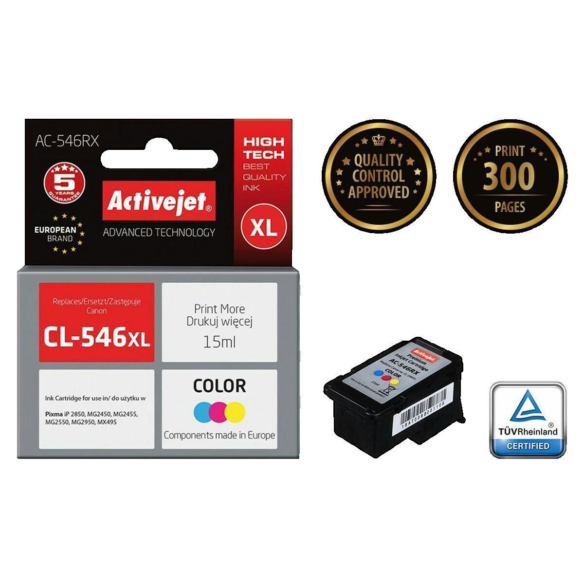 ActiveJet Cartouche compatible Activejet AC-546RX Couleurs multiples