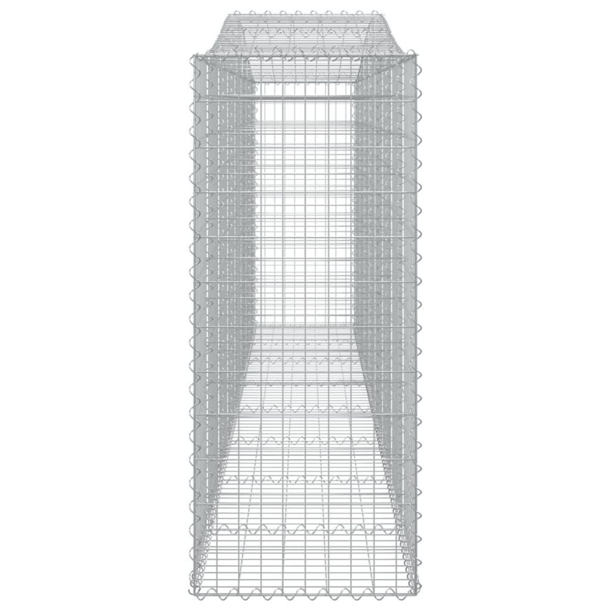 VIDAXL Paniers a gabions arques 15 pcs 400x50x120/140 cm Fer galvanise