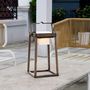 Voir la diapositive 6 : Lumisky Lanterne design sans fil LED VERONA Marron Aluminium H30cm