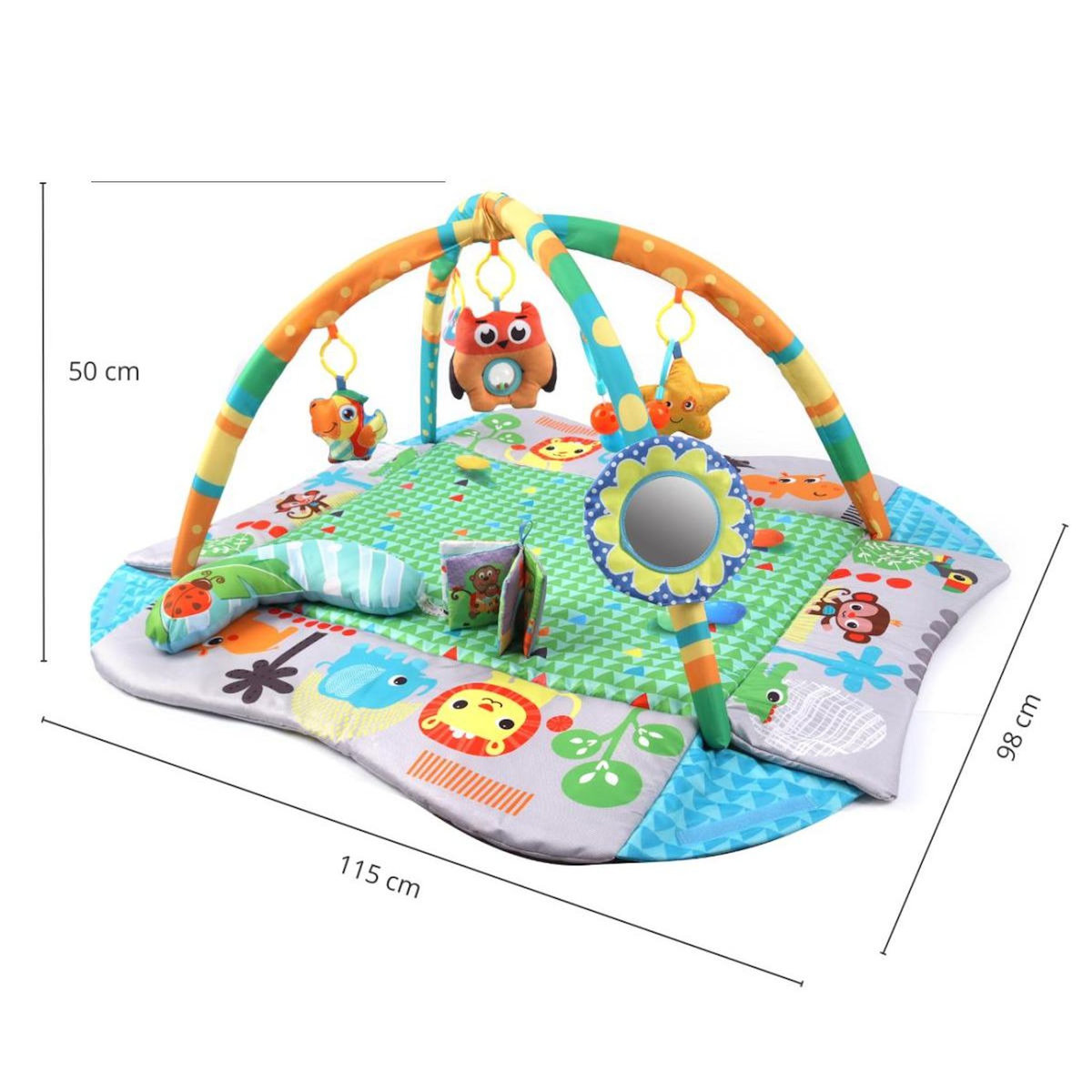 MILLY MALLY Tapis d'éveil TinyMini 4 Faces avec barrière