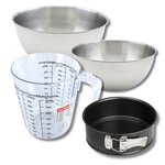 ZENKER Set pâtisserie avec mini moule à manqué 18 cm, 2 bols à mixer, verre mesureur et spatule Zenker