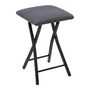 Voir la diapositive 2 : FIVE Lot de 2 tabourets d'appoint pliables confort - Gris