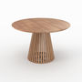 Voir la diapositive 1 : MAISON PAVANE Table ronde en bois d'acacia 4 personnes-Képès