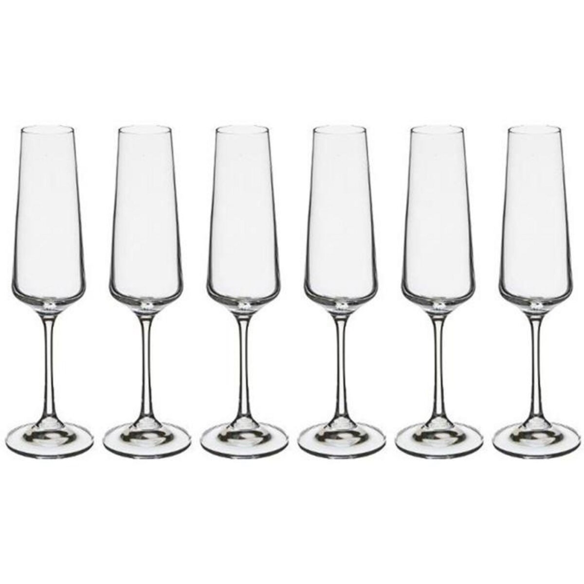 SECRET DE GOURMET Lot de 6 Flûtes à Champagne  Selenga II  16cl Transparent