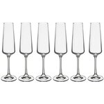 SECRET DE GOURMET Lot de 6 Flûtes à Champagne  Selenga II  16cl Transparent